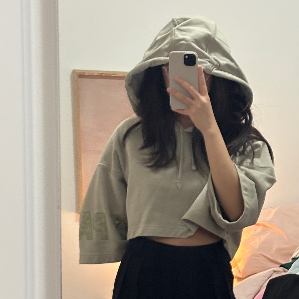 IVY PARK Khaki Cropped Sweatshirt